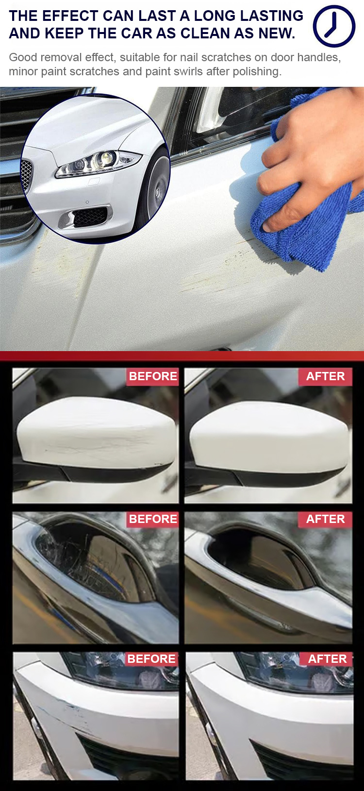 Long lasting scratch removal results